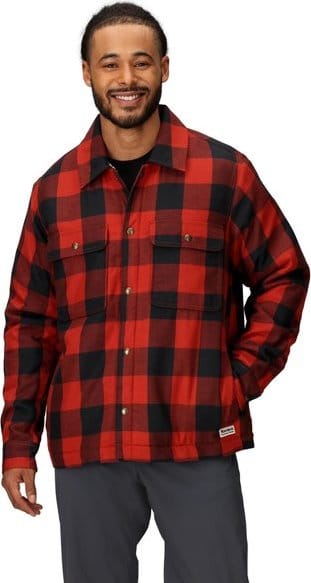 Marmot Men's Ridgefield Sherpa Flannel Shirt Jacket Sumac Marmot