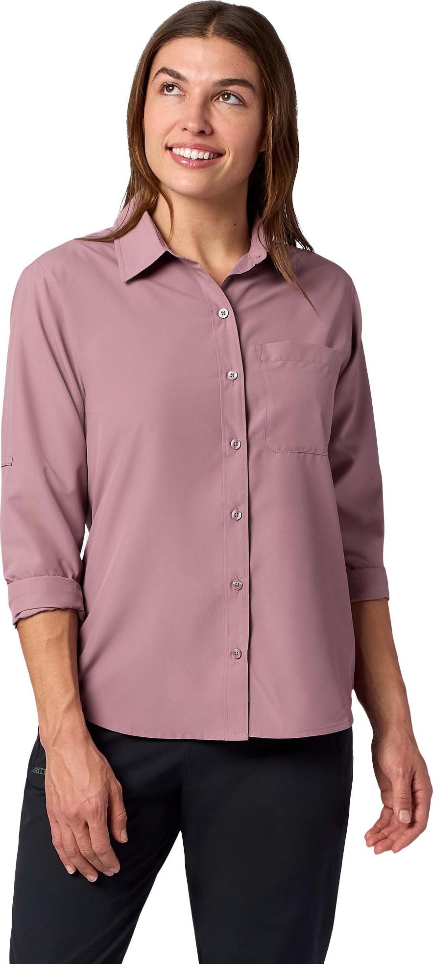 Marmot Women's Airexchange Upf 40 Ls Shirt Light Mauve