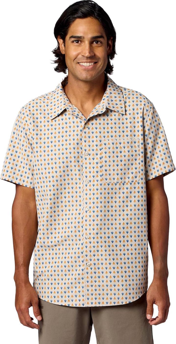 Marmot Men's Airexchange Upf 40 ShortSleeve Shirt Birch Bark Multi Sprout Marmot