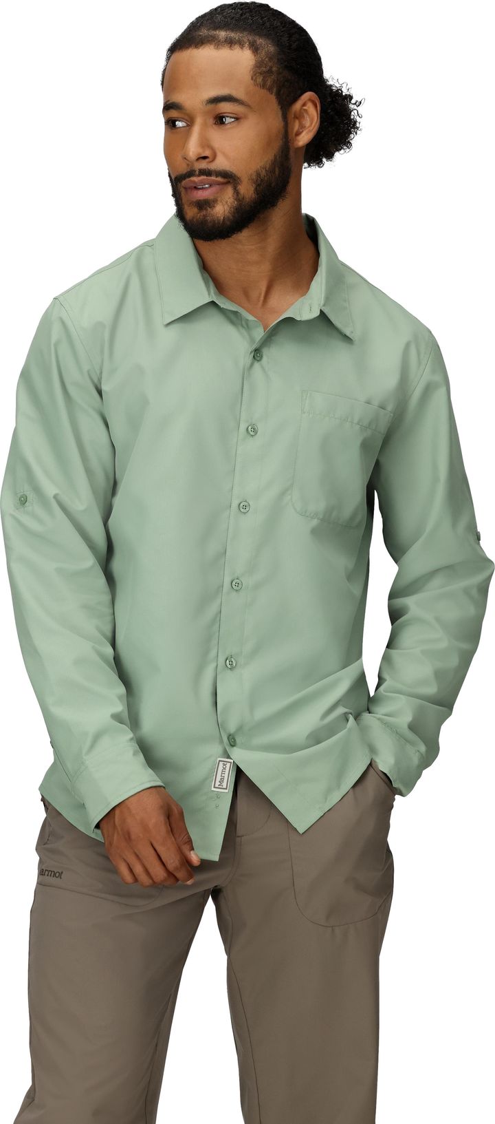 Marmot Men's Airexchange Upf 40 Ls Shirt Agate Green Marmot