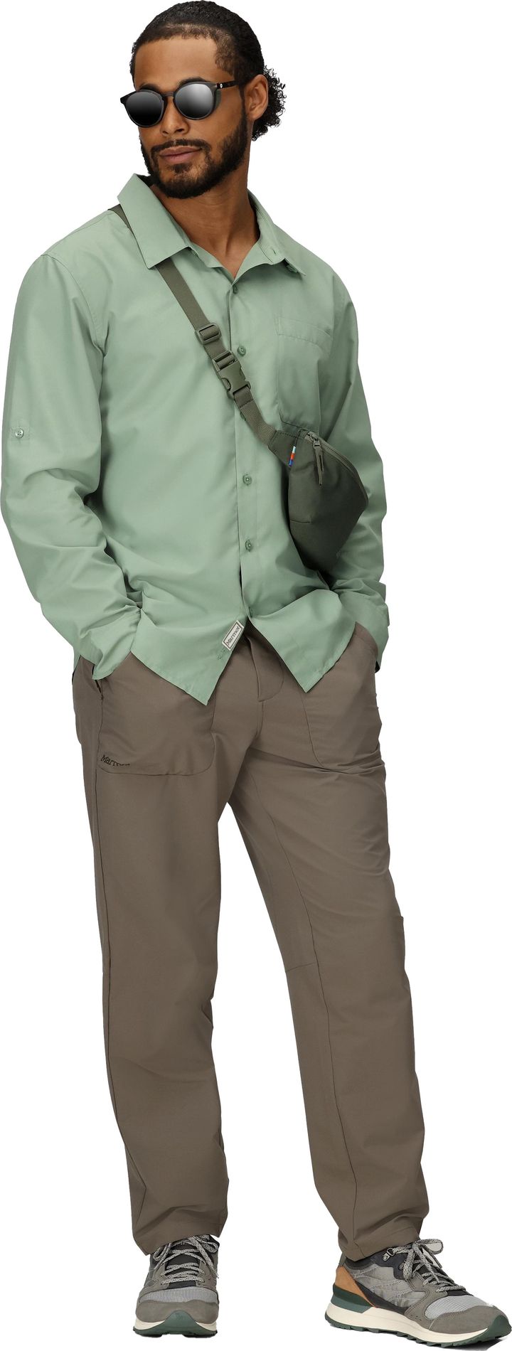 Marmot Men's Airexchange Upf 40 Ls Shirt Agate Green Marmot