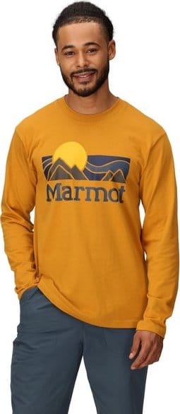 Marmot Men's Coastal Tee Ls Honey Glaze Marmot