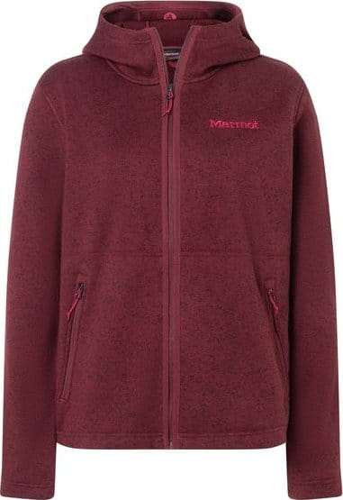Marmot Women's Drop Line Full Zip Hoody Acai Berry Heather Marmot
