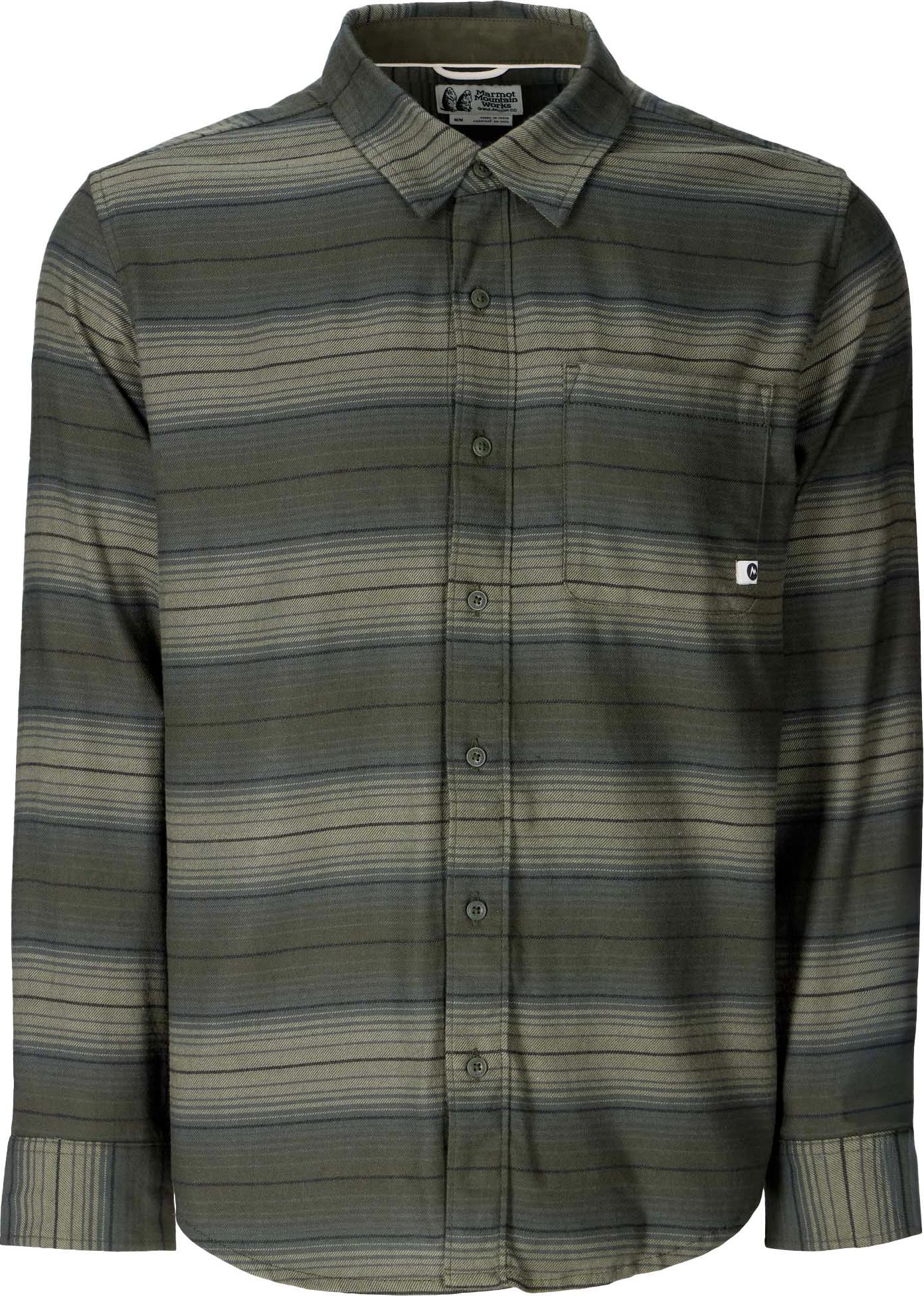 Marmot Rush Creek Lightweight Flannel Ls Nori Stripe