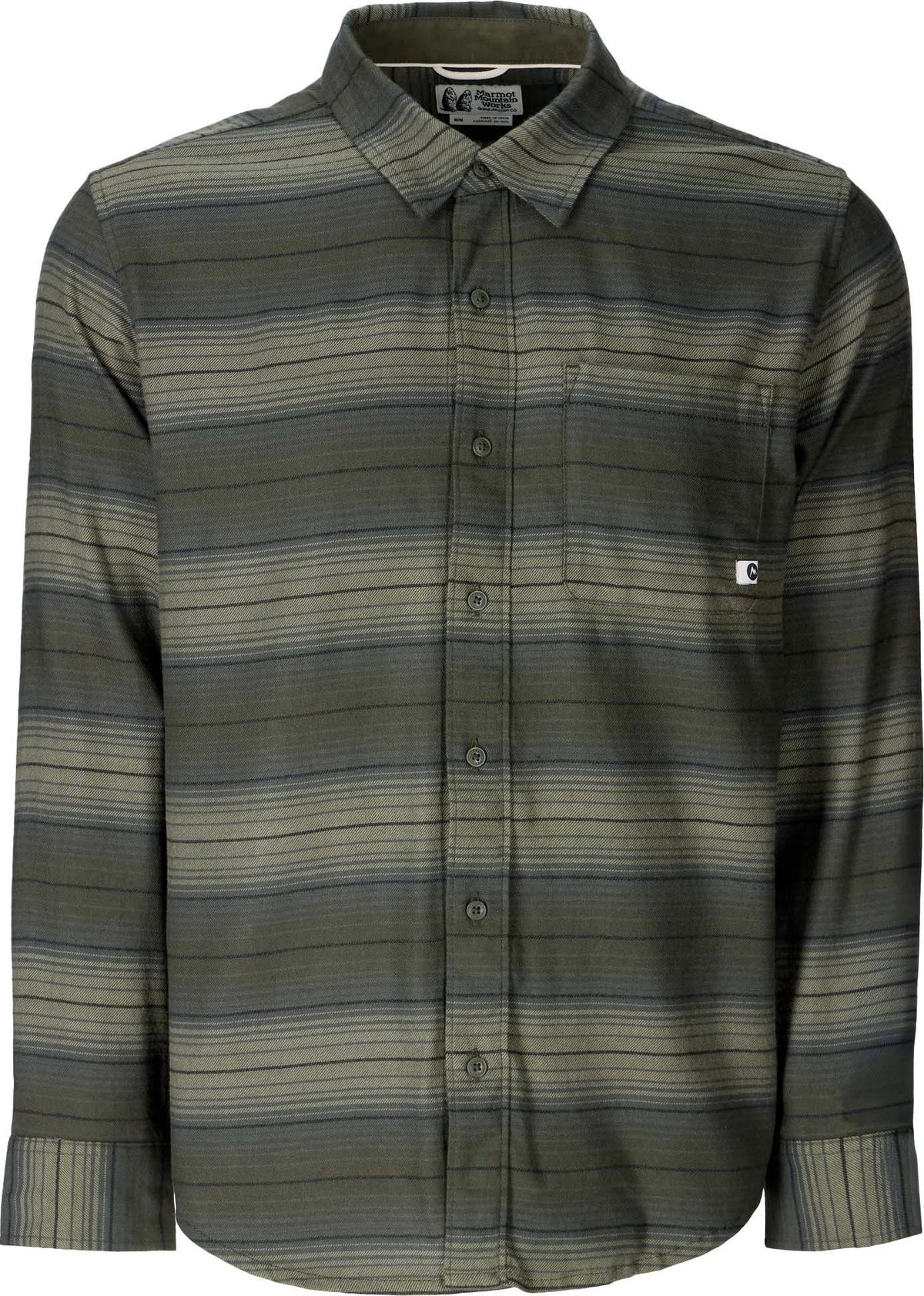 Marmot Rush Creek Lightweight Flannel Ls Nori Stripe