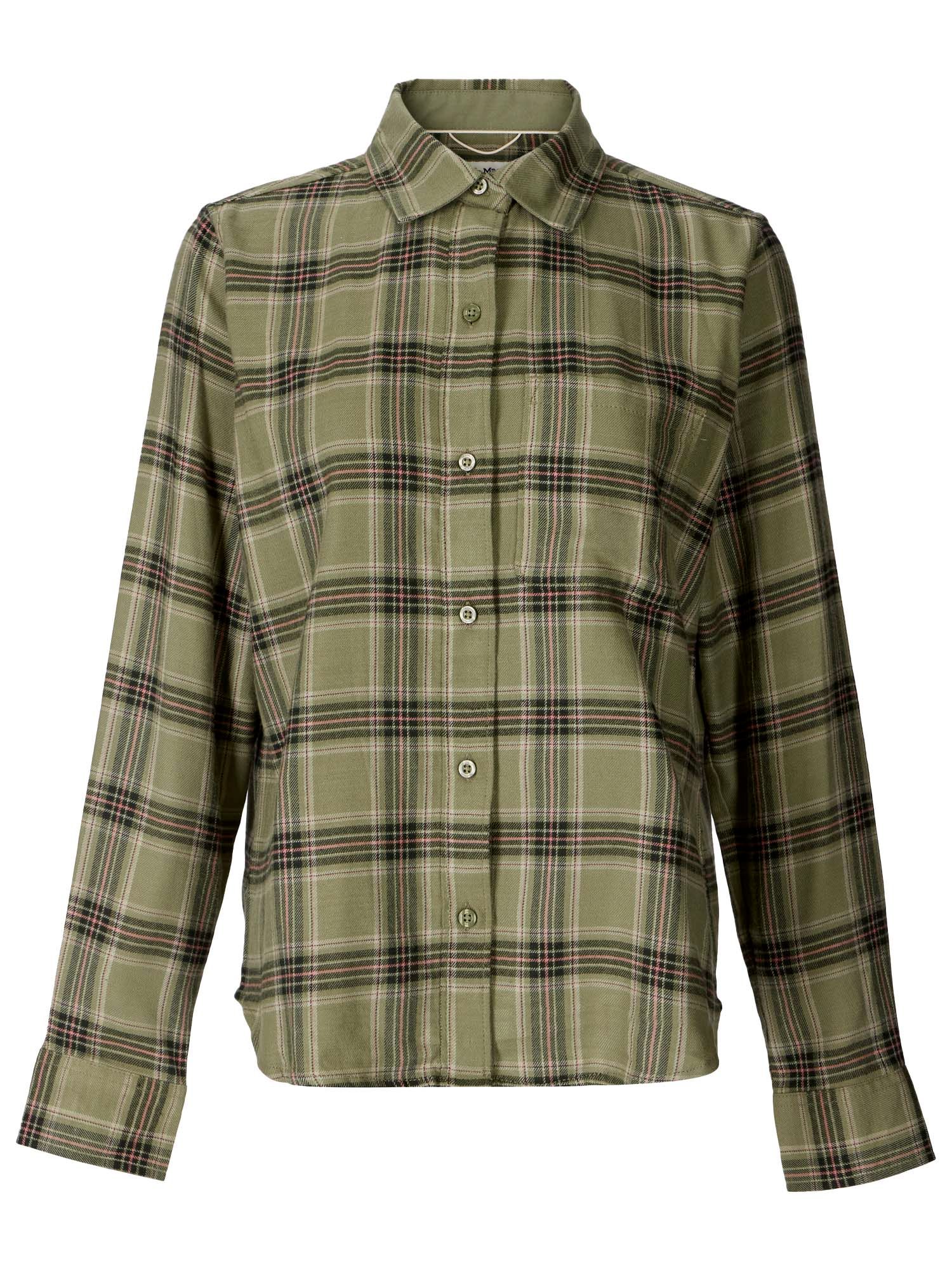 Marmot Women's Rush Creek Lightweight Flannel Ls Olive Grove Plaid