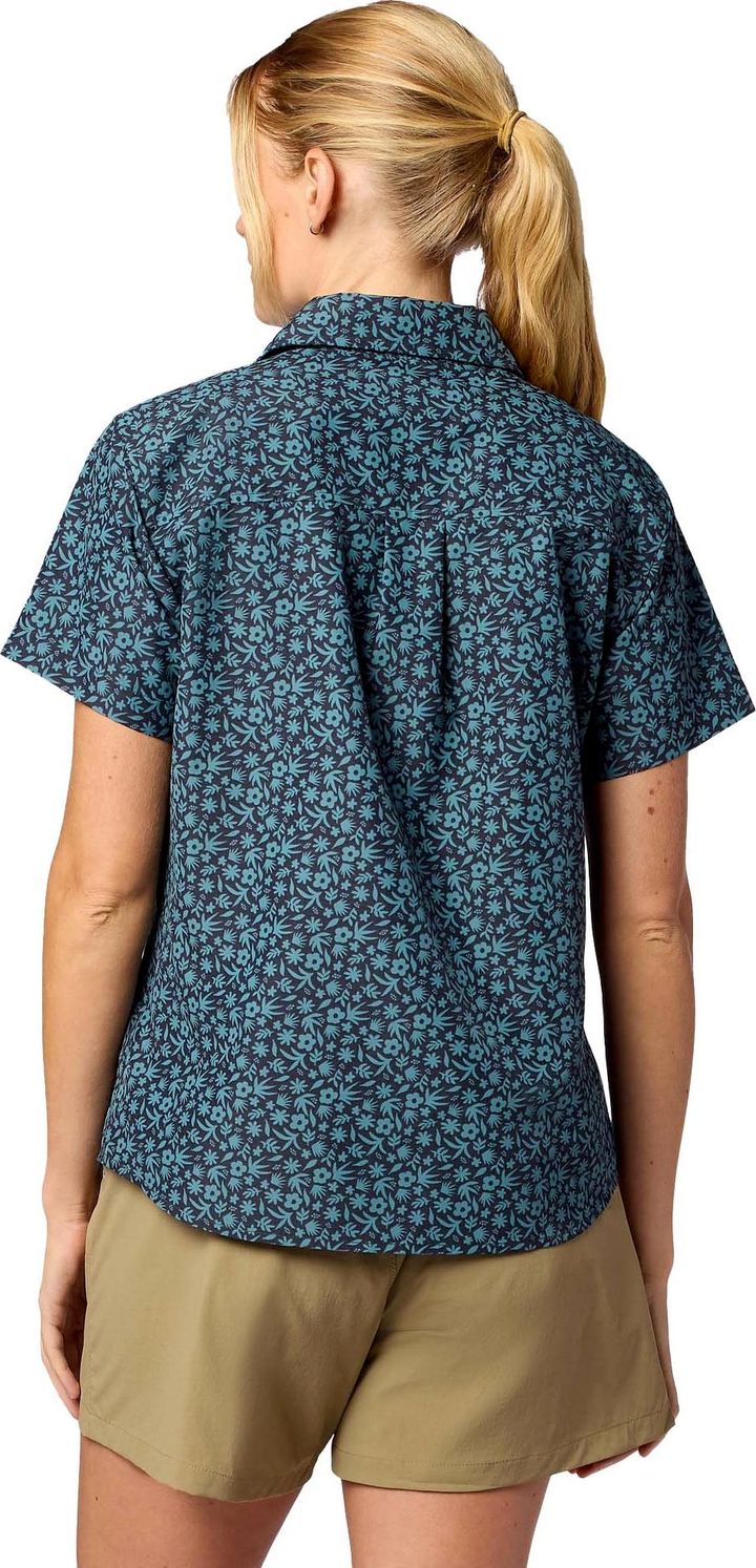 Marmot Women's Airexchange Upf 40 Novelty Short Sleeve Shirt Blackened Gardener Art Marmot