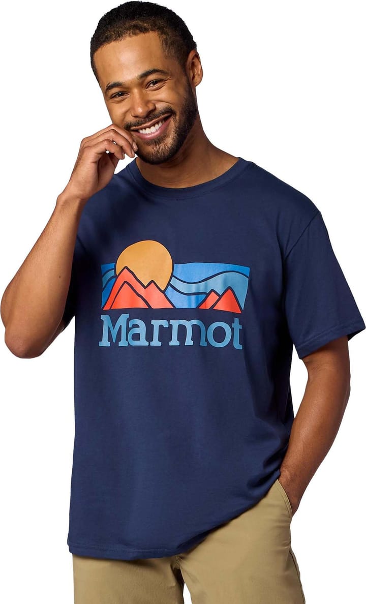 Marmot Men's Coastal Tee ShortSleeve Nightfall Navy Marmot