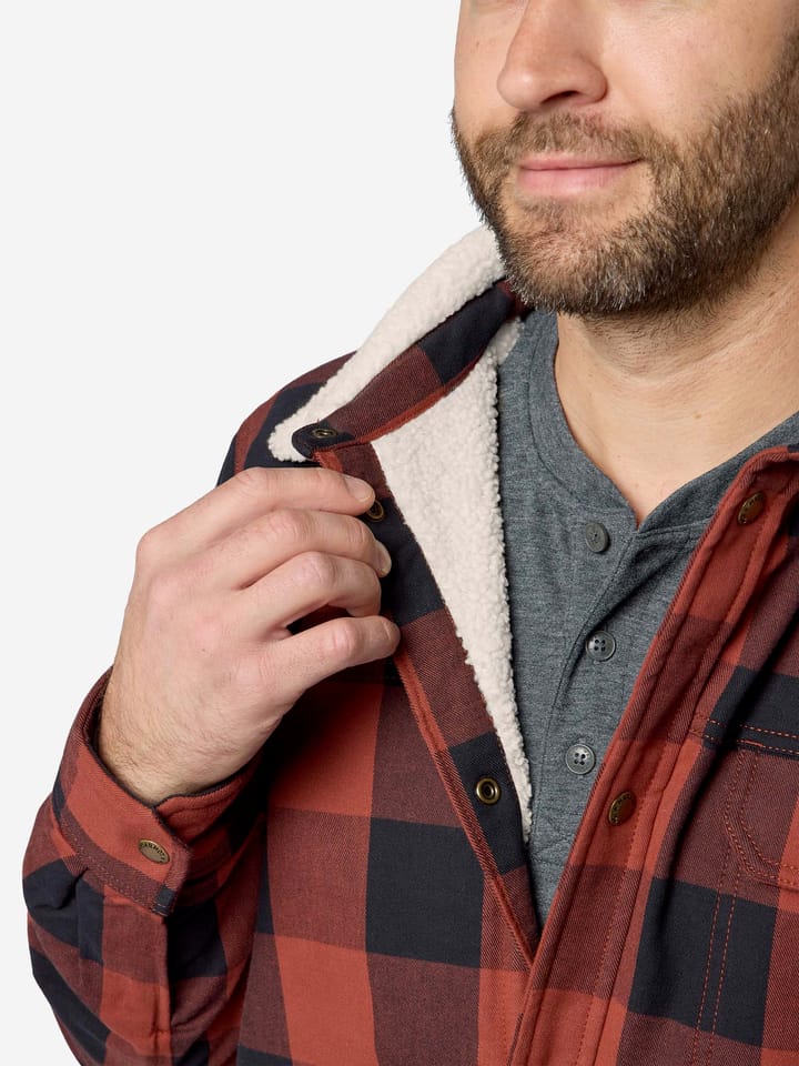 Marmot Men's Hidden Peaks Shirt Jacket Pecan Buffalo Plaid Marmot