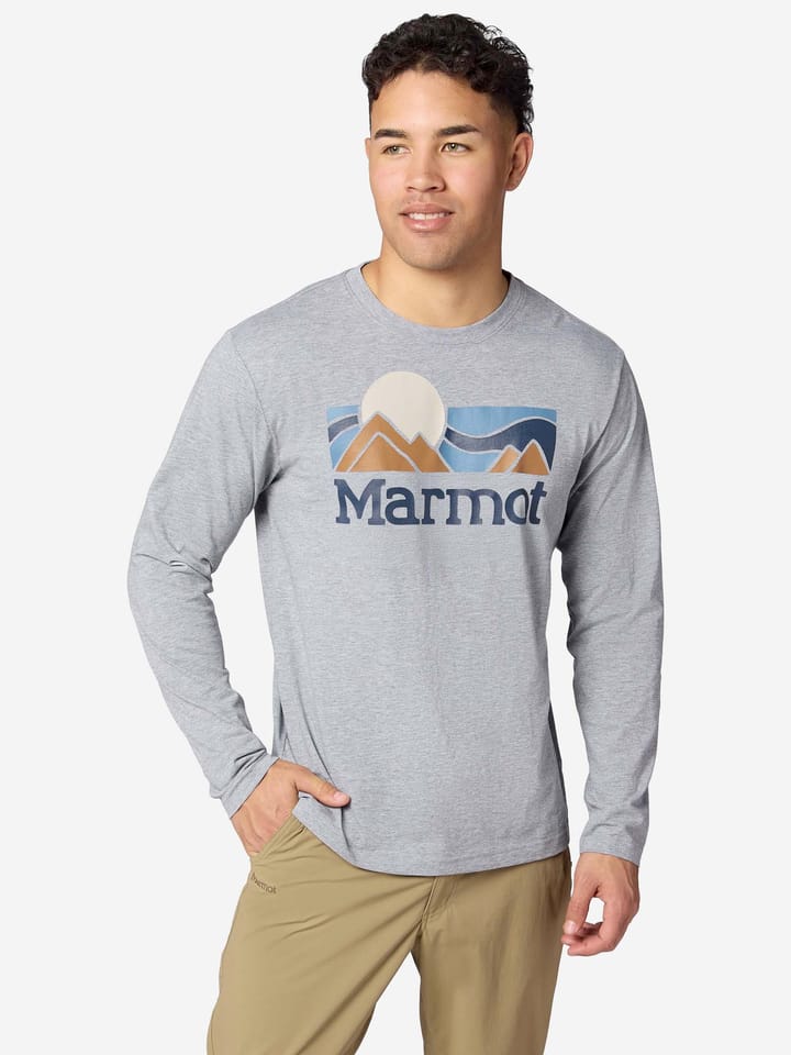 Marmot Men's Coastal Tee Ls Grey Heather Marmot