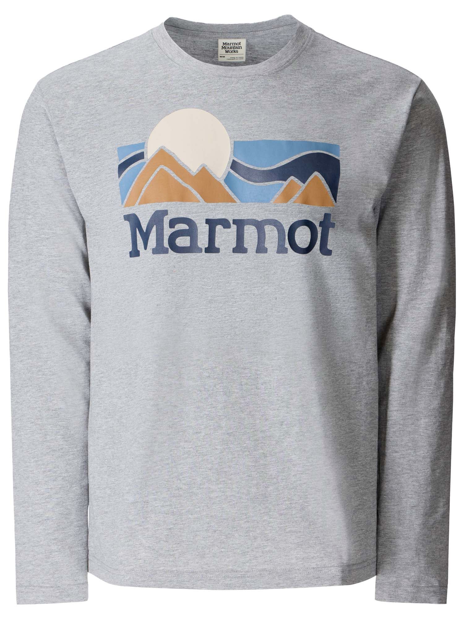 Marmot Men's Coastal Tee Ls Grey Heather