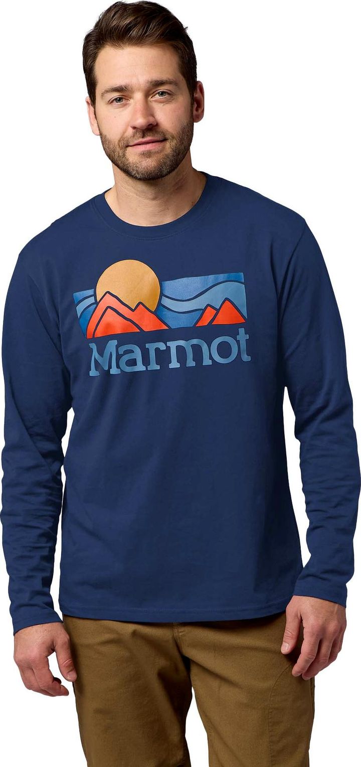 Marmot Men's Coastal Tee Ls Nightfall Navy Marmot