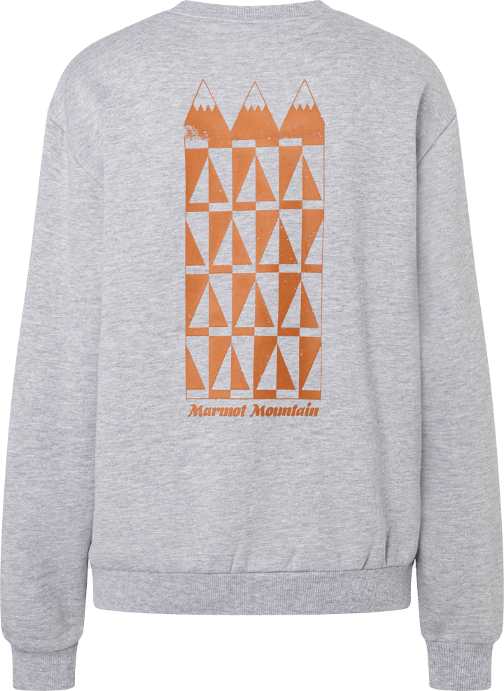 Marmot Women's Mountain Geo Crew Sweatshirt Grey Heather Marmot
