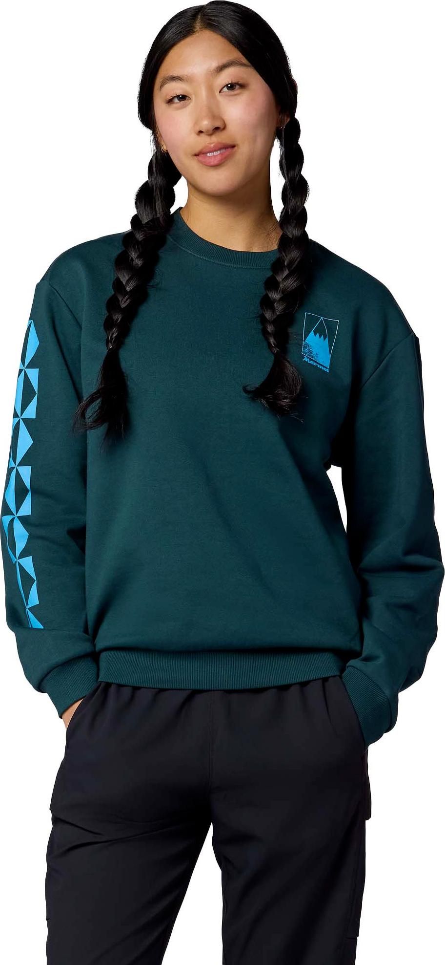 Marmot Women's Mountain Geo Crew Sweatshirt Water Cave