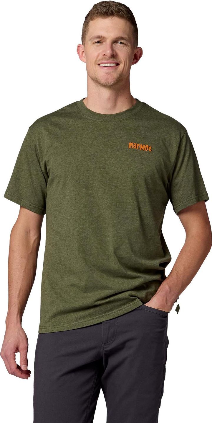 Marmot Men's Marty Goggles Tee Short Sleeve Surplus Green Heather Marmot