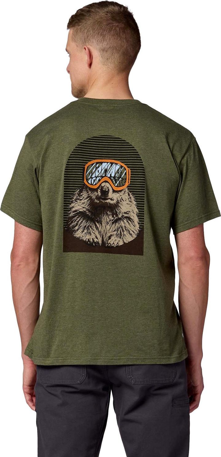 Marmot Men's Marty Goggles Tee Short Sleeve Surplus Green Heather Marmot