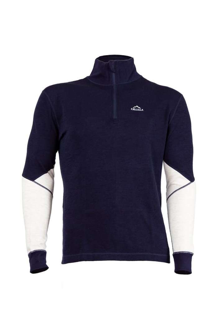 Fjellulla Men'S Half Zip Deep Blue/light Grey Fjellulla