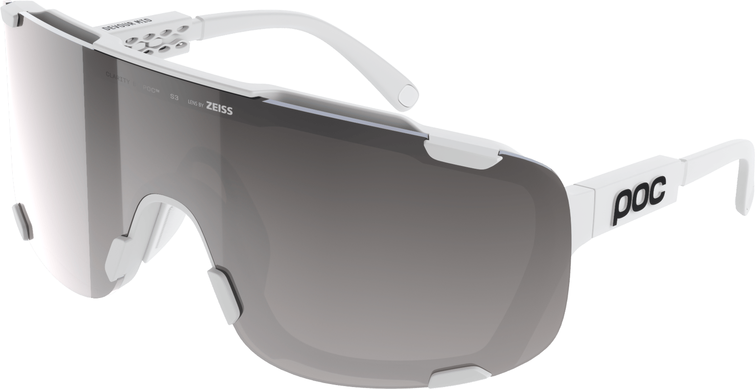POC Devour Mid Bike Sunglasses Hydrogen White/Clarity Road/Sunny Silver