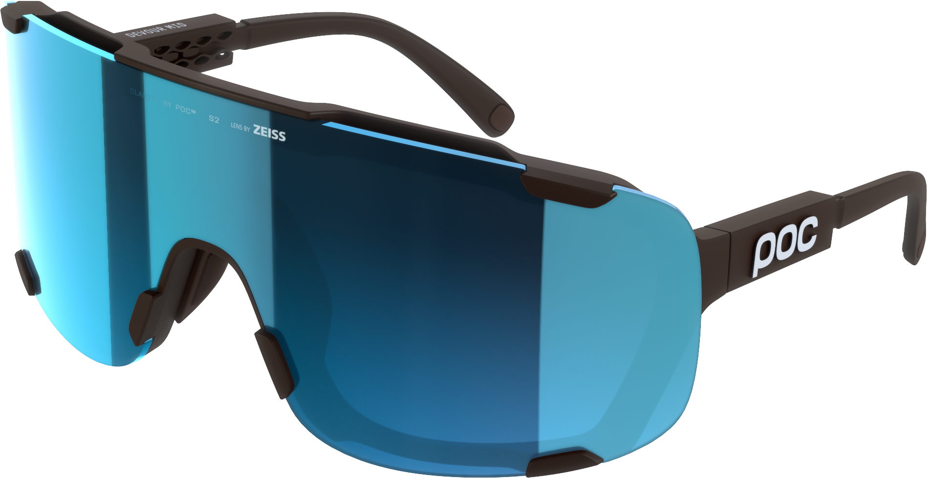 POC Devour Mid Bike Sunglasses Bronzite Brown/Clarity Universal/Sunny Turquoise