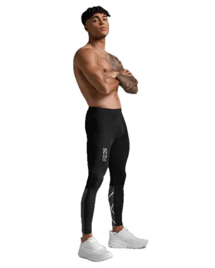 2XU Light Speed React Comp Tights Black/white Reflective 2XU