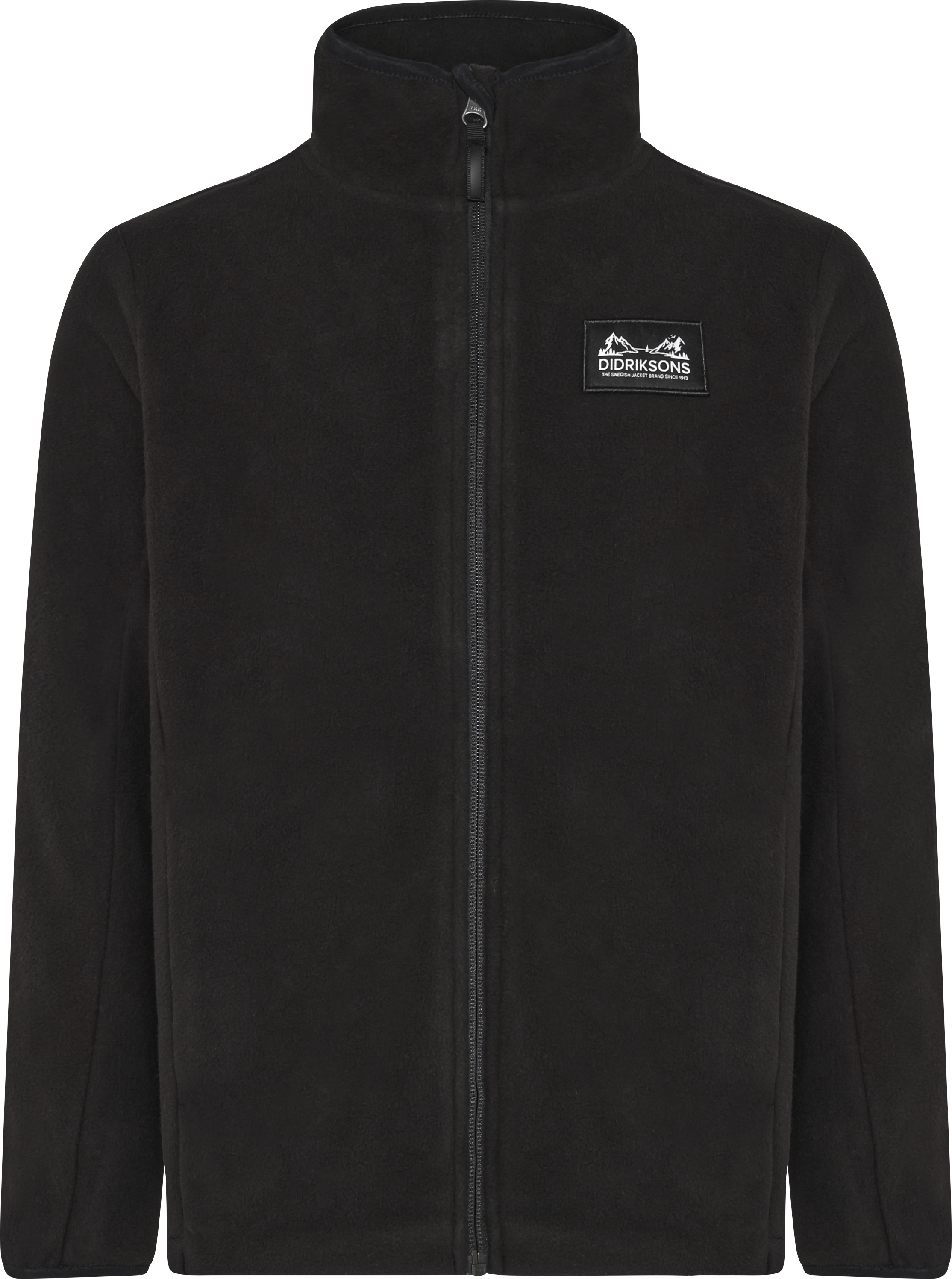 Didriksons Kids' Malakit Full Zip Black Välikerrospuserot 160