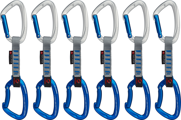 Mammut Crag Keylock 10 Cm Indicator 6-Pack Quickdraws Straight Gate/Bent Gate Key Lock Mammut