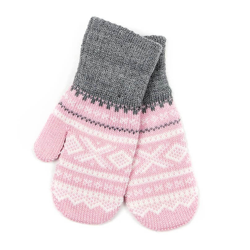 Kids' Woolmix Mittens LOTUS PINK