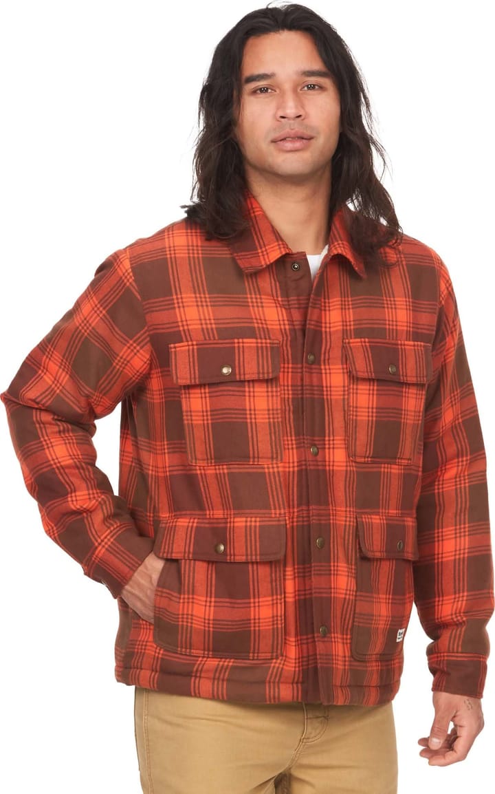 Marmot Men's Ridgefield Sherpa Flannel Shirt Jacket Chocolate Marmot