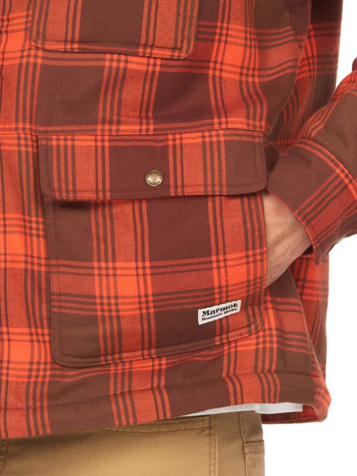 Marmot Men's Ridgefield Sherpa Flannel Shirt Jacket Chocolate Marmot
