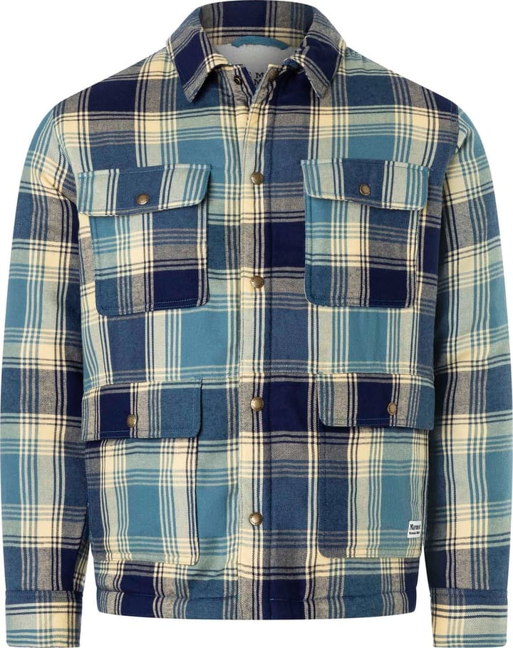 Marmot Men's Ridgefield Sherpa Flannel Shirt Jacket Moon River Marmot