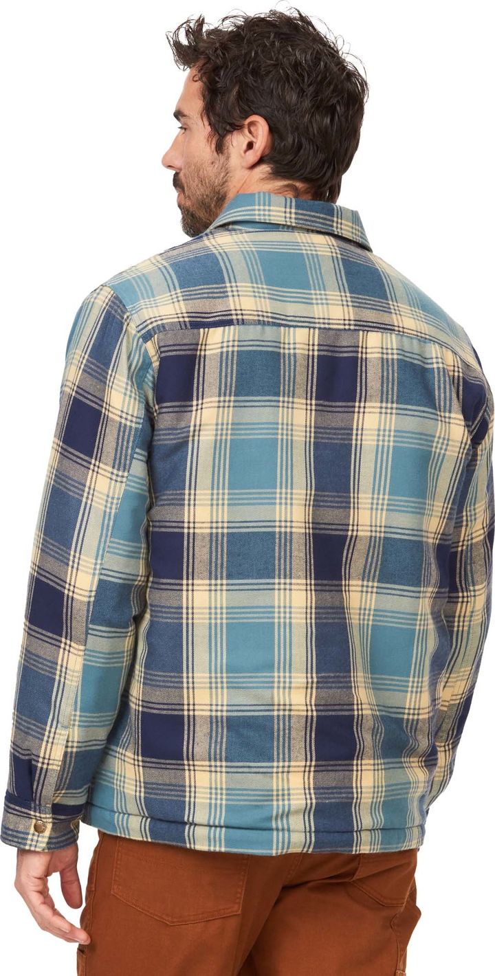 Marmot Men's Ridgefield Sherpa Flannel Shirt Jacket Moon River Marmot