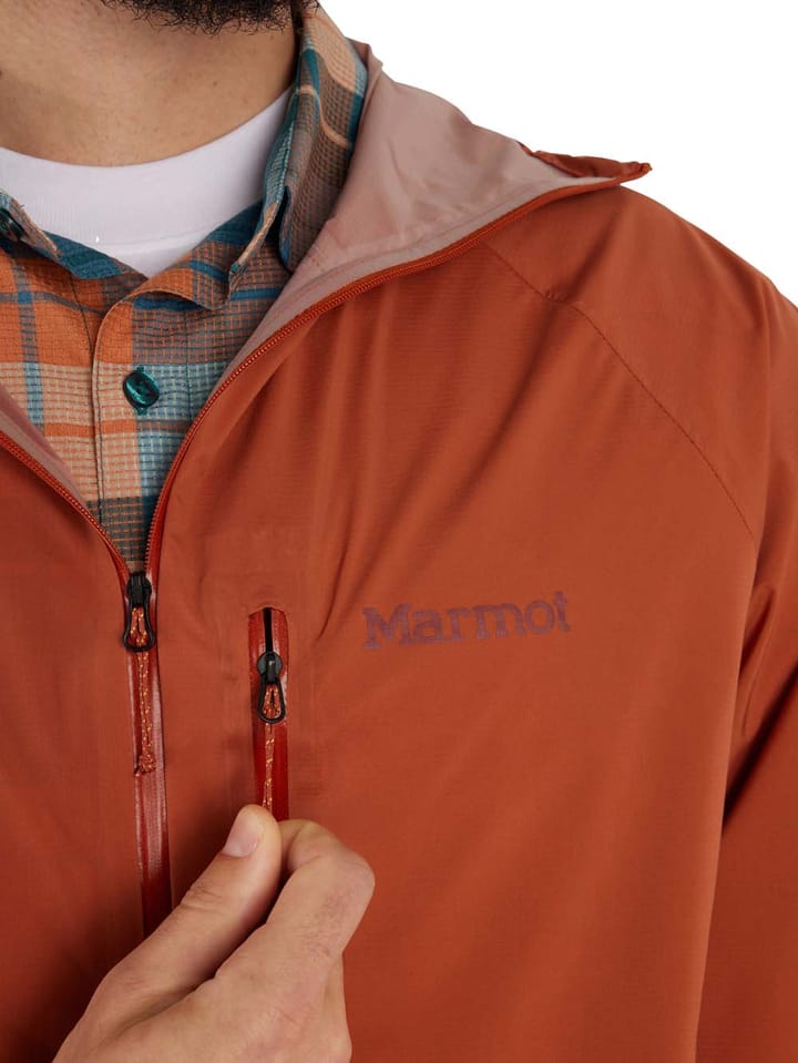 Marmot Men's Superalloy Bio Rain Jacket Brown Marmot