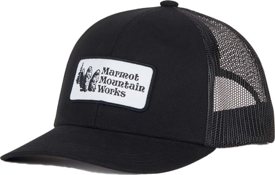 Marmot Retro Trucker Hat Black/Black ONE, Black/Black