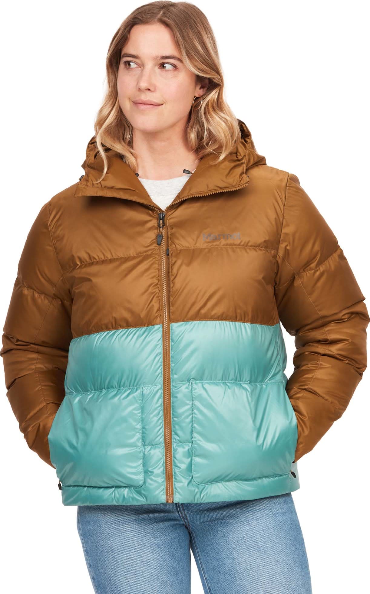 Women's Guides Down Hoody Hazel/Blue Agave