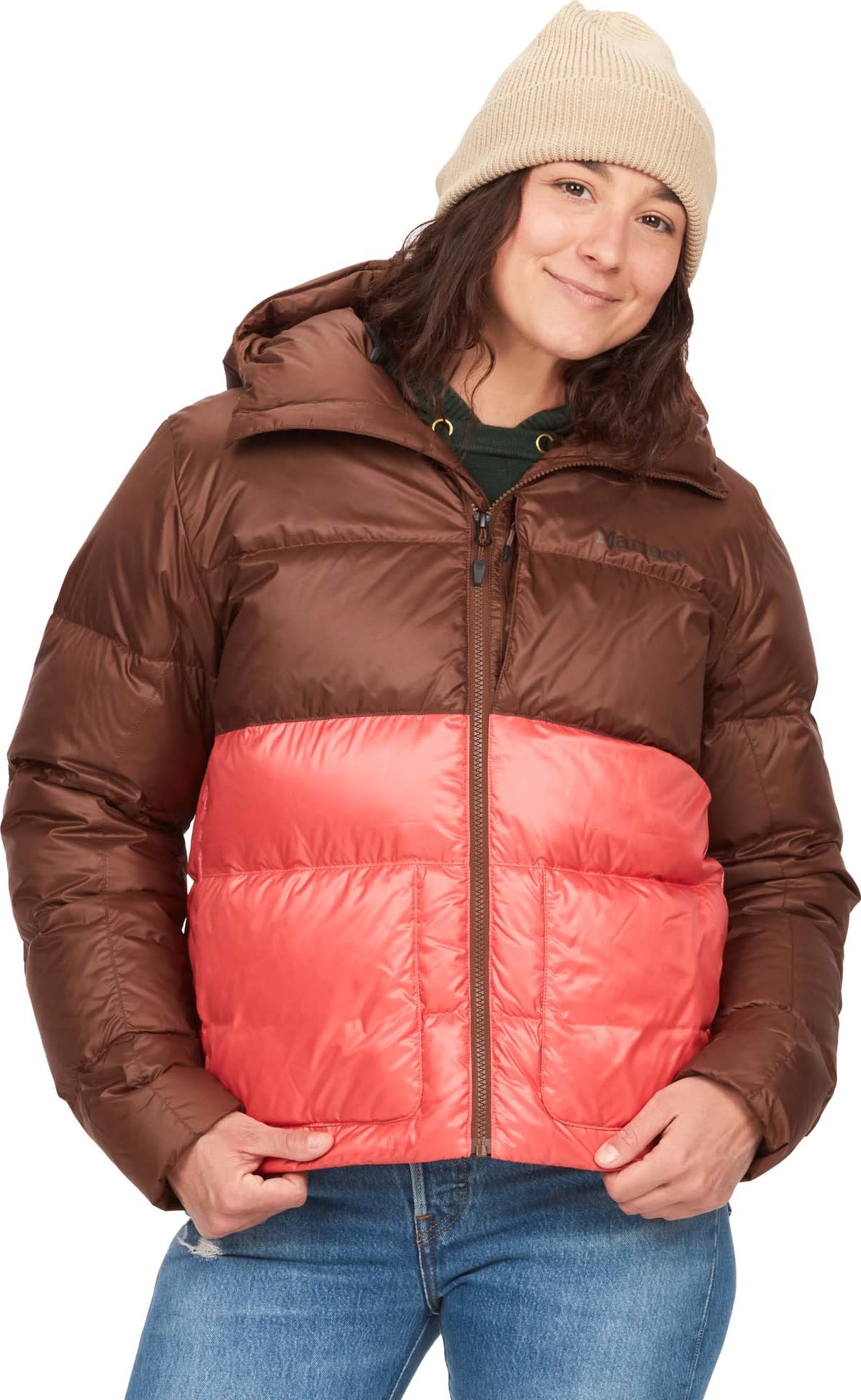 Women's Guides Down Hoody Pinecone/Grapefruit