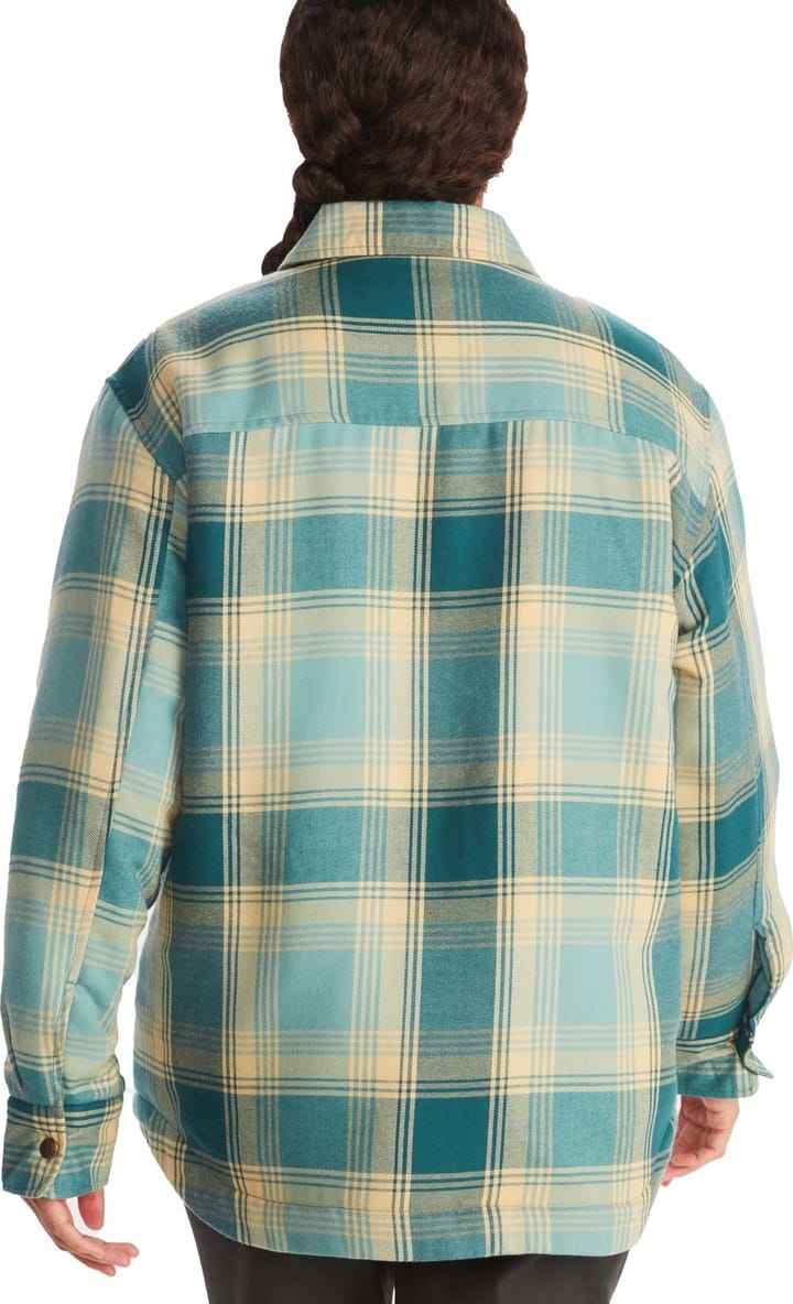 Women's Ridgefield Sherpa Lined Flannel Jacket Blue Agave Marmot