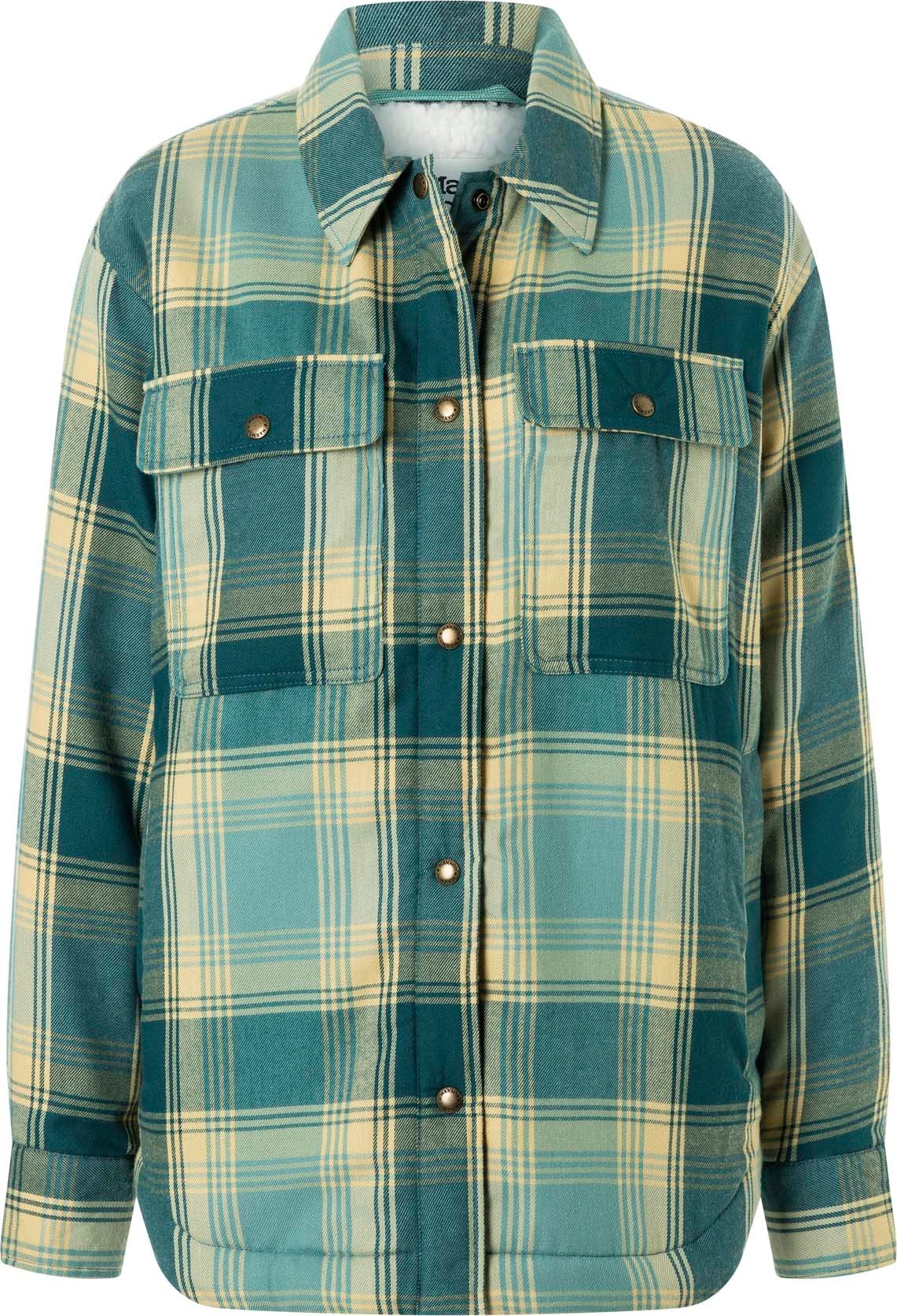 Women’s Ridgefield Sherpa Lined Flannel Jacket Blue Agave