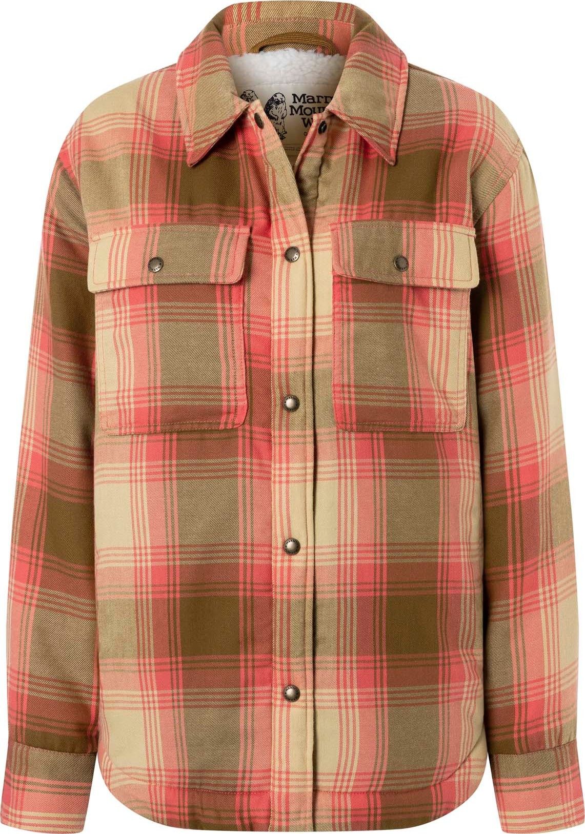 Women's Ridgefield Sherpa Lined Flannel Jacket Grapefruit