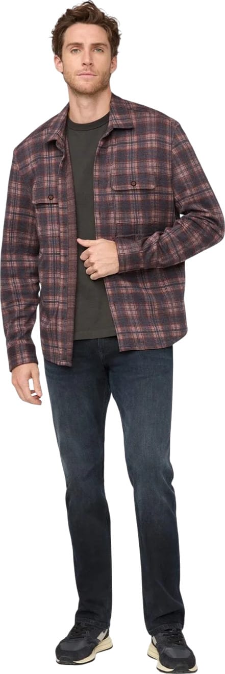 Duer Performance Flannel Button Down Heather Mauve Plaid Duer