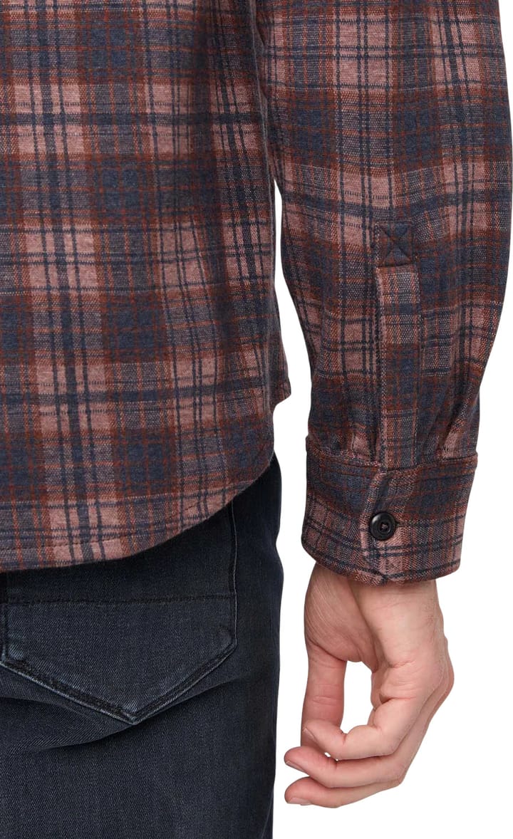 Duer Performance Flannel Button Down Heather Mauve Plaid Duer
