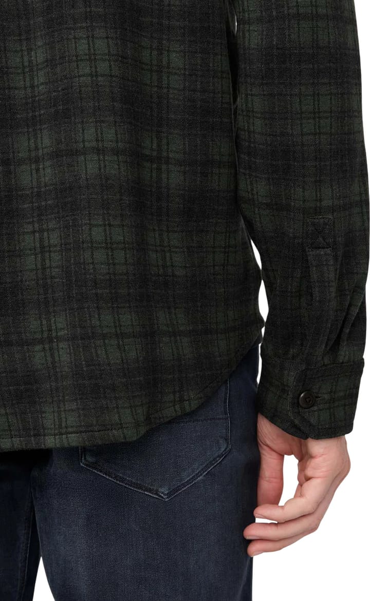 Duer Performance Flannel Button Down Heather Peat Plaid Duer