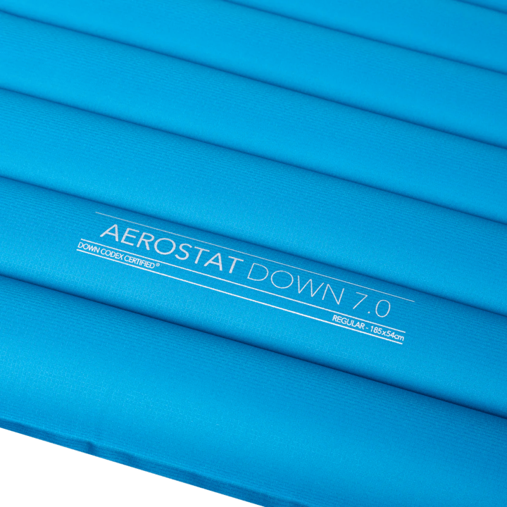 Mountain Equipment Aerostat Down 7.0 Mat Long Mykonos Blue Mountain Equipment