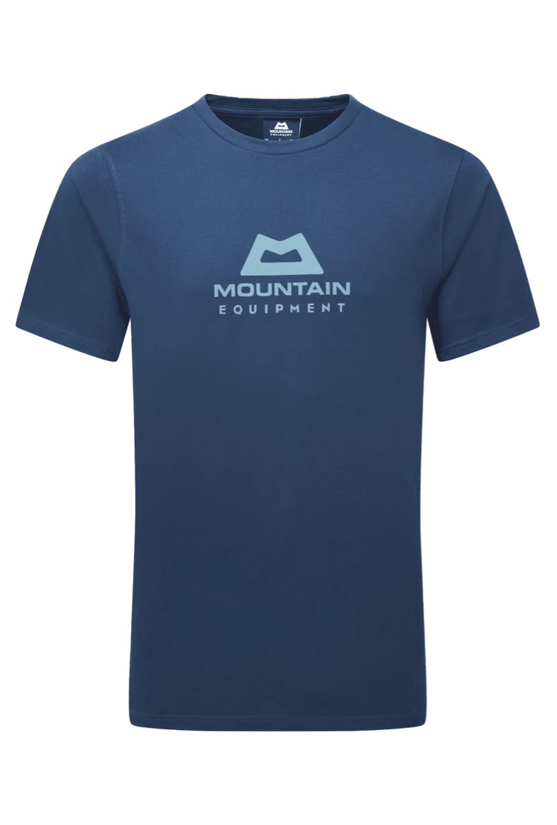 Mountain Equipment Emblem Mens Tee Denim Blue