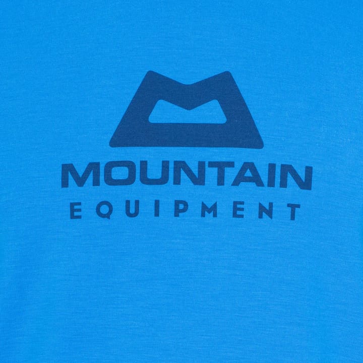 Mountain Equipment Headpoint Emblem Mens Tee Atlantic Blue Mountain Equipment