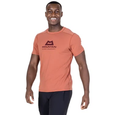 Mountain Equipment Headpoint Emblem Mens Tee Etruscan Red Mountain Equipment