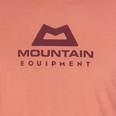 Mountain Equipment Headpoint Emblem Mens Tee Etruscan Red Mountain Equipment