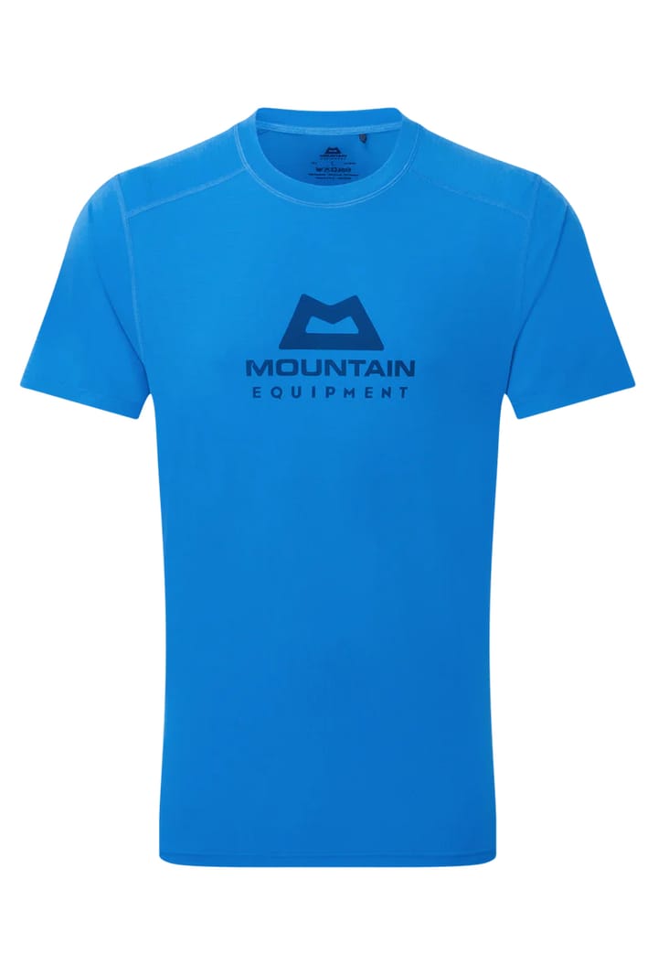 Mountain Equipment Headpoint Emblem Mens Tee Atlantic Blue Mountain Equipment
