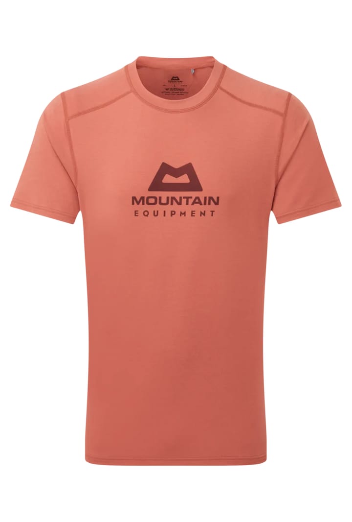 Mountain Equipment Headpoint Emblem Mens Tee Etruscan Red Mountain Equipment