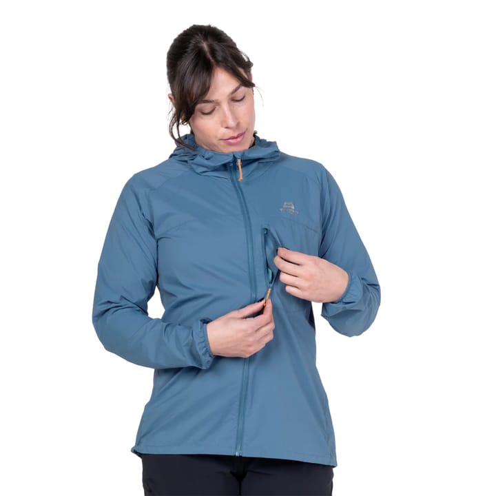 Mountain Equipment Aerofoil Hooded Wmns Jacket Stellar Blue Mountain Equipment