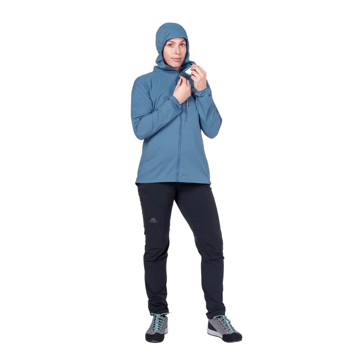 Mountain Equipment Aerofoil Hooded Wmns Jacket Stellar Blue Mountain Equipment